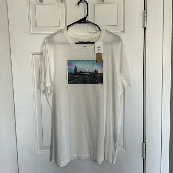NWT Jack & Jones White out of nothing tee men’s EU XXL - Picture 1 of 4